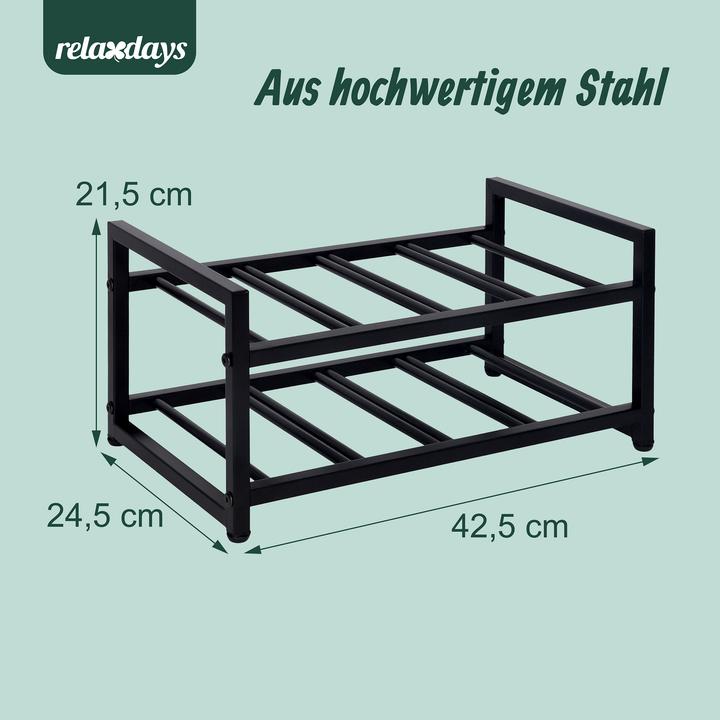 Actual product image Relaxdays winerack (8 bottles, 42.50 x 24.50 x 21.50 cm)