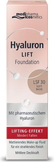 Produktbild Medipharma cosmetics Hyaluron Lift Foundation LSF30 soft nude mit Lifting-Effekt, 30 ml Creme