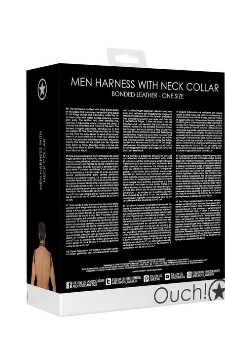 Produktbild Ouch! Men Harness with Neck Collar - One Size (One Size)