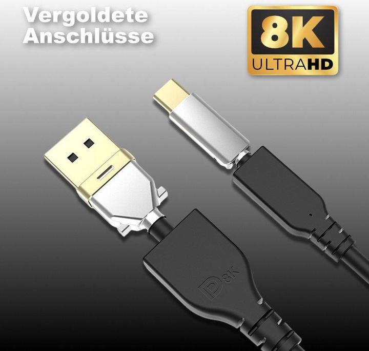 Produktbild Hermex USB Typ C – DisplayPort (3 m, USB Typ C, DisplayPort)
