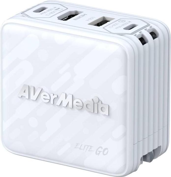 Produktbild AVerMedia Ladedock, EliteGO (GC313Pro) White, 100W GaN, HDMI (Mac, Windows)