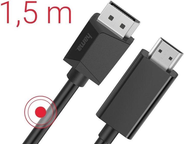 Image du produit Hama DisplayPort — HDMI (Typ A) (1.50 m)