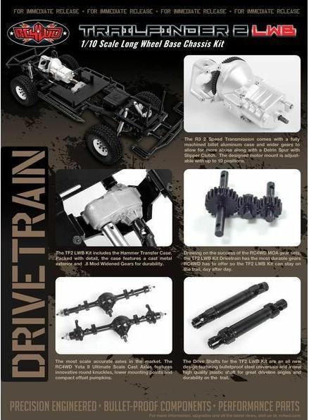 Immagine prodotto Rc4Wd Kit telaio Scale Crawler Trail Finder 2 LWB (Kit)