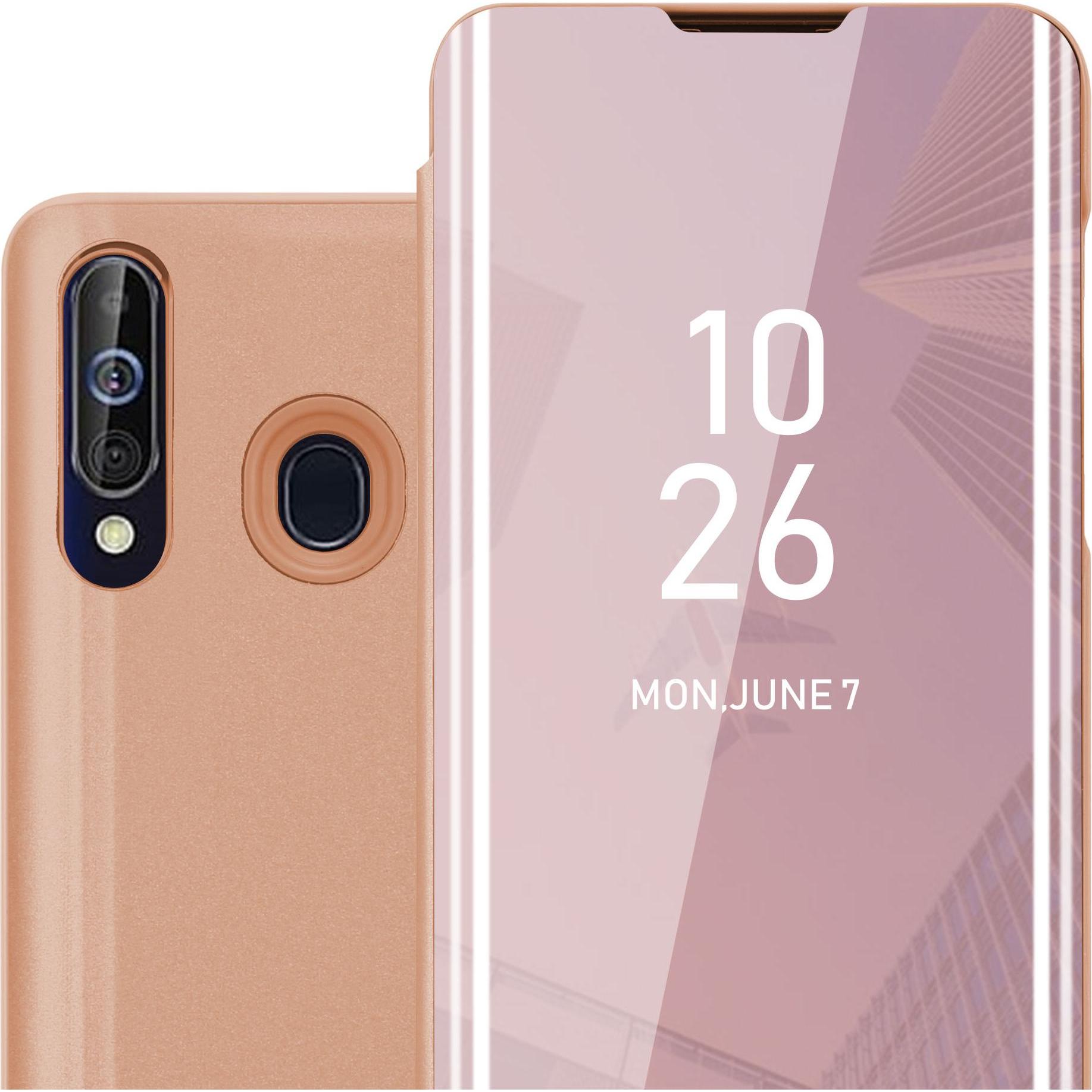 Cadorabo Book Smart View Spiegel Cover (Samsung Galaxy A60, Samsung Galaxy M40), Smartphone Hülle, Pink