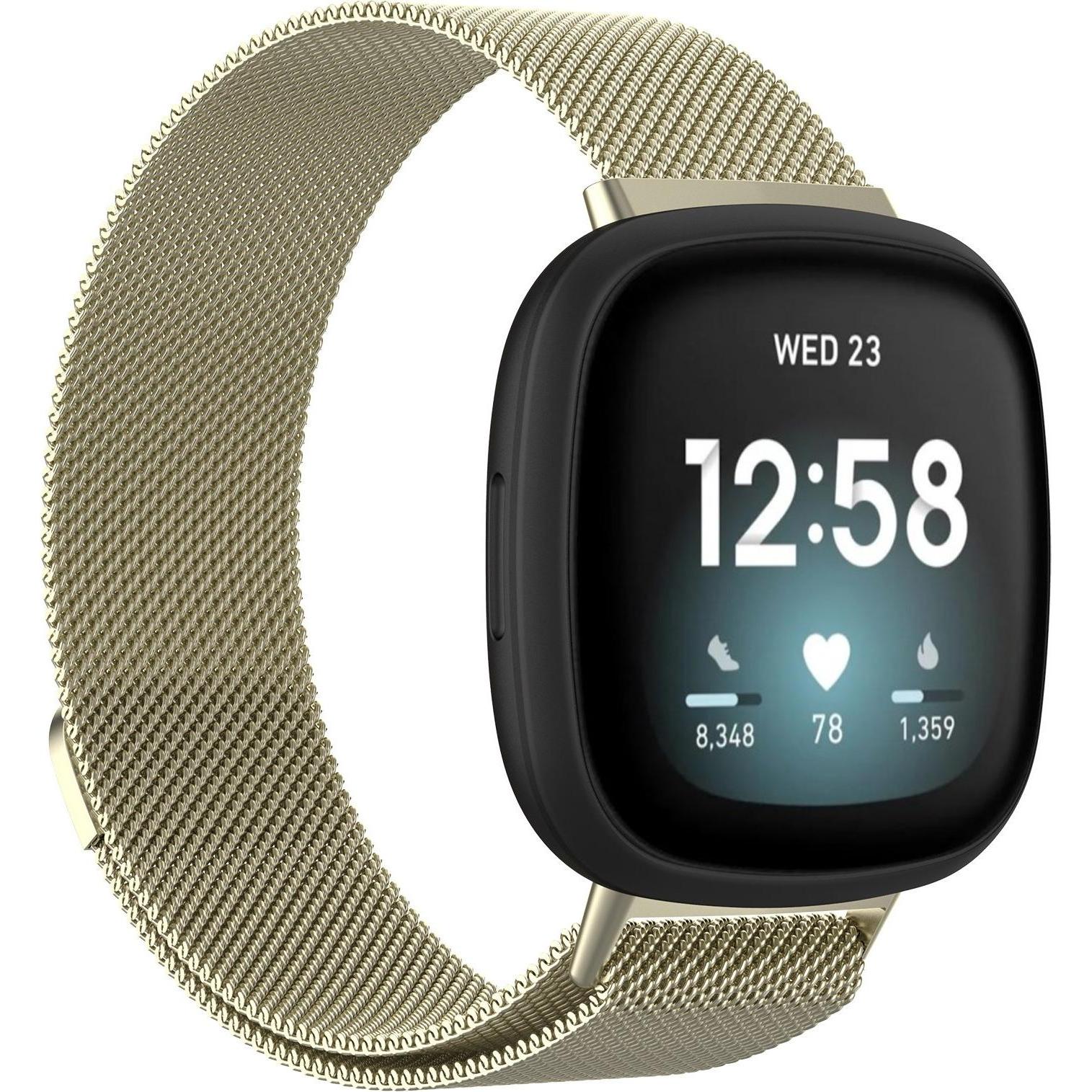 Strap-it Armband (Versa 3), Uhrenarmband, Gold