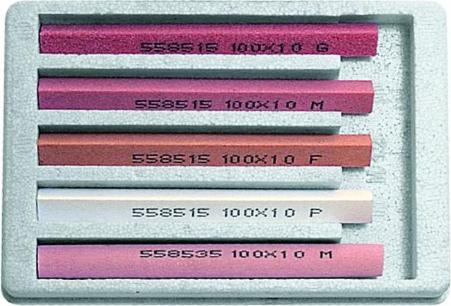 Actual product image Tyrolit 5-piece honing file range, aluminium oxide, in plastic box