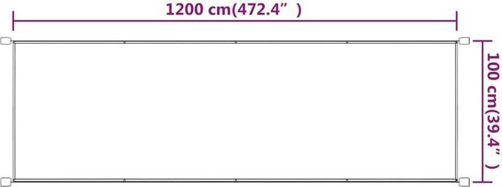 Produktbild vidaXL Senkrechtmarkise (1 m)