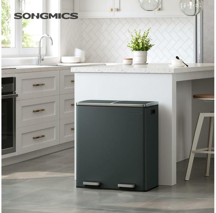 Produktbild Songmics Abfalleimer 60 l, Grau (60 l)