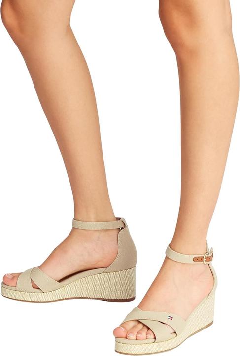 Actual product image Tommy Hilfiger Flag Criss-Cros Mid Wedge Espad (40)