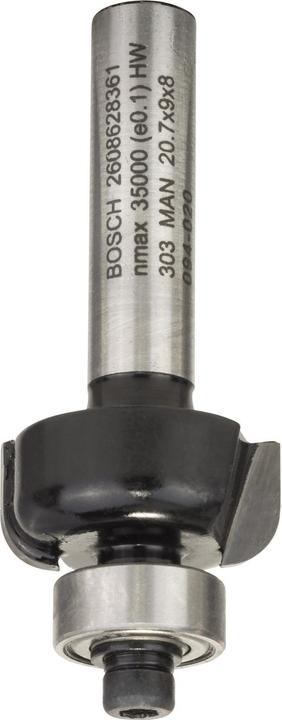 Produktbild Bosch Professional Zubehör Hohlkehlenfräser, 8 mm, R1 4 mm, D 20,7 mm, L 9 mm, G 53 mm