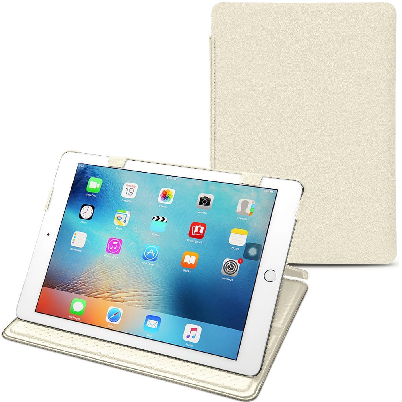 Noreve Lederschutzhülle horizontal (iPad 9.7), Tablet Hülle, Weiss