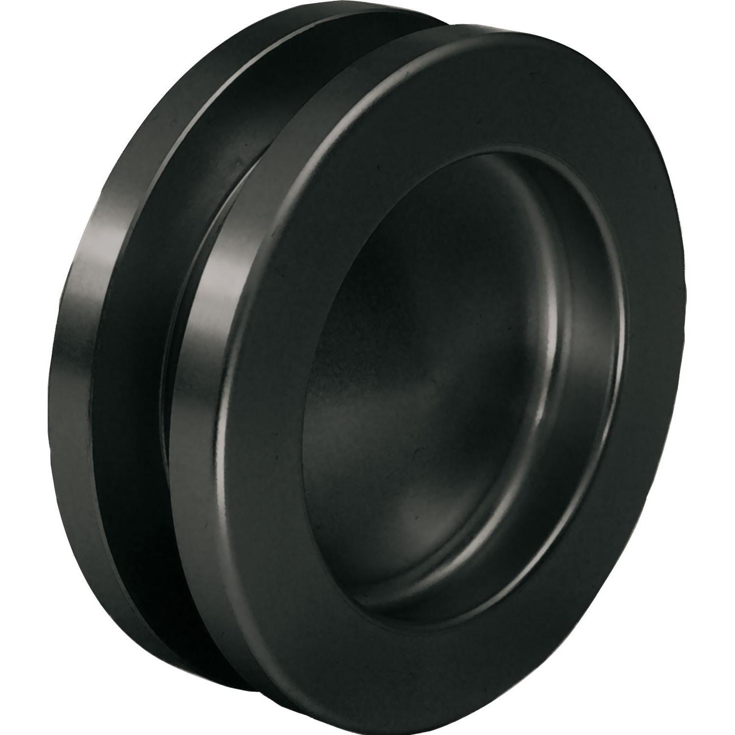 Kws, Möbelgriff, Muschelgriff 5252 Aluminium schwarz matt beschichtet Einlass-Ø 50 mm