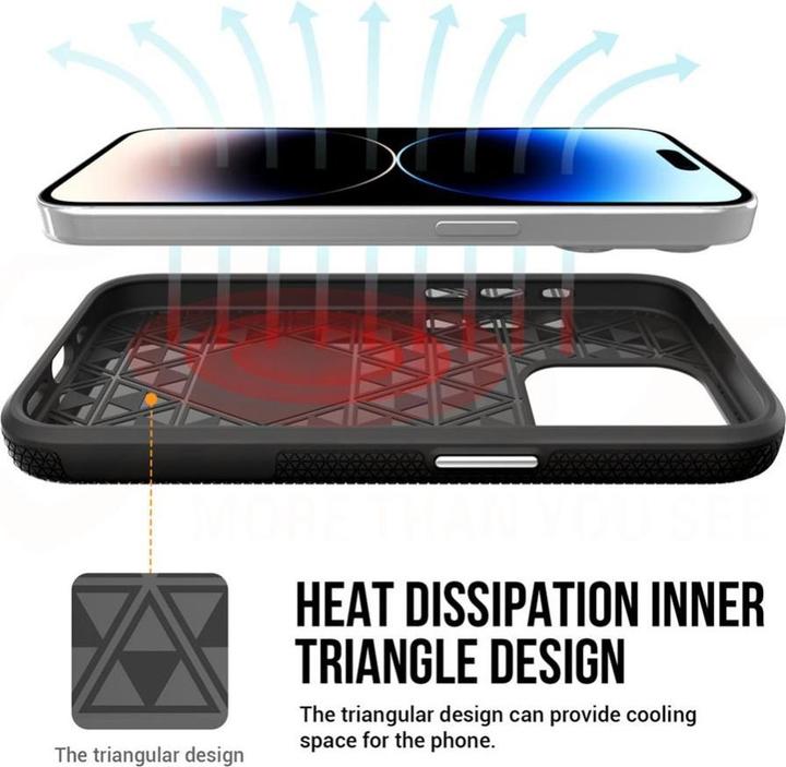 Actual product image Vmax Triangle Case for iPhone 15 Plus 6,7" black (Apple iPhone 15 Plus)