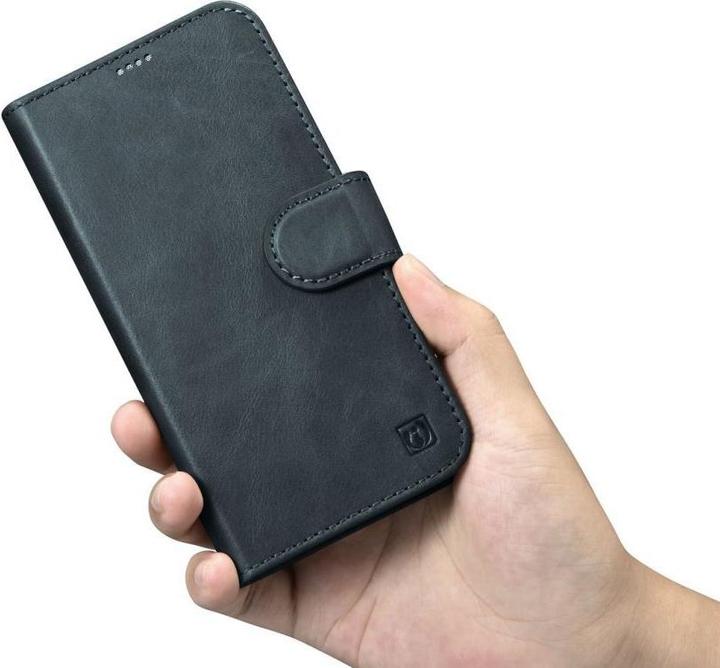 Actual product image iCarer oil Wax wallet case 2 in1 cover iPhone 14 Pro max. leather reverse cover anti-RFID blue (WMI1 (Apple iPhone 14 Pro Max)