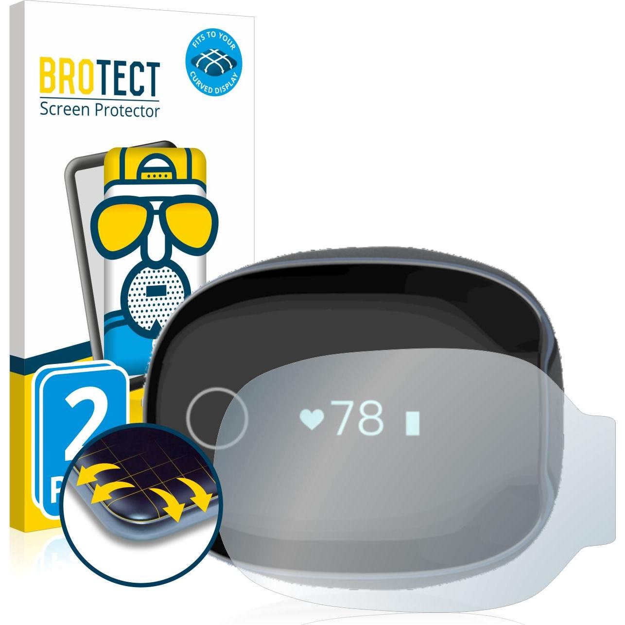 BROTECT Full-Cover Displayschutz Matt, Smartwatch Schutzfolie, Grau