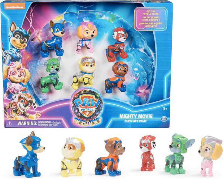 Produktbild Spin Master Paw Patrol: Der Mighty Kinofilm, Geschenkset mit 6 Superhelden-Spielfiguren