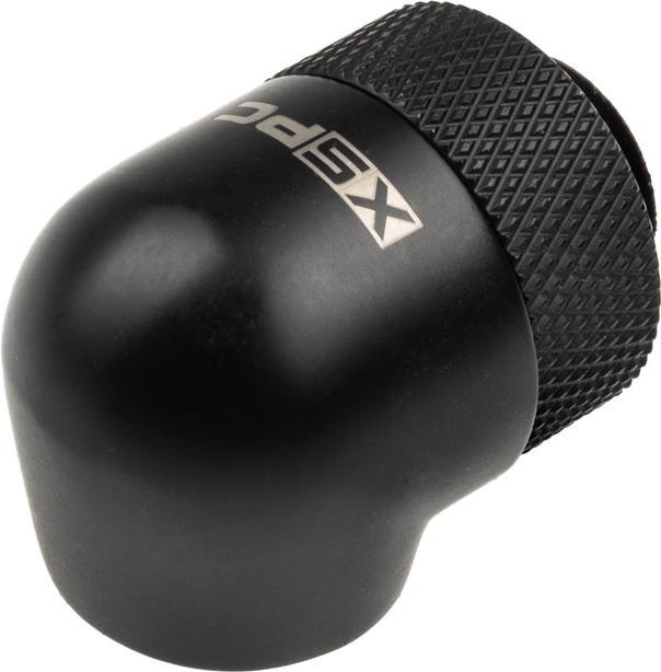 Actual product image XSPC Adapter 90 degree G1/4 inch male to G1/4 inch female - rotatable, black, 4-pack