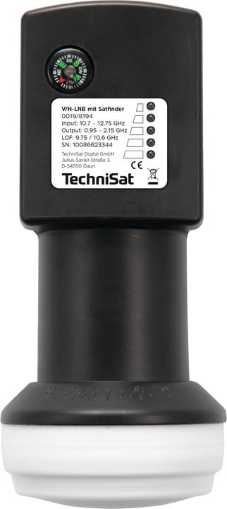 Produktbild TechniSat 0019/8194 Universal-V/H-LNB, 40mm, mit Satfinder (Single LNB, 40mm)