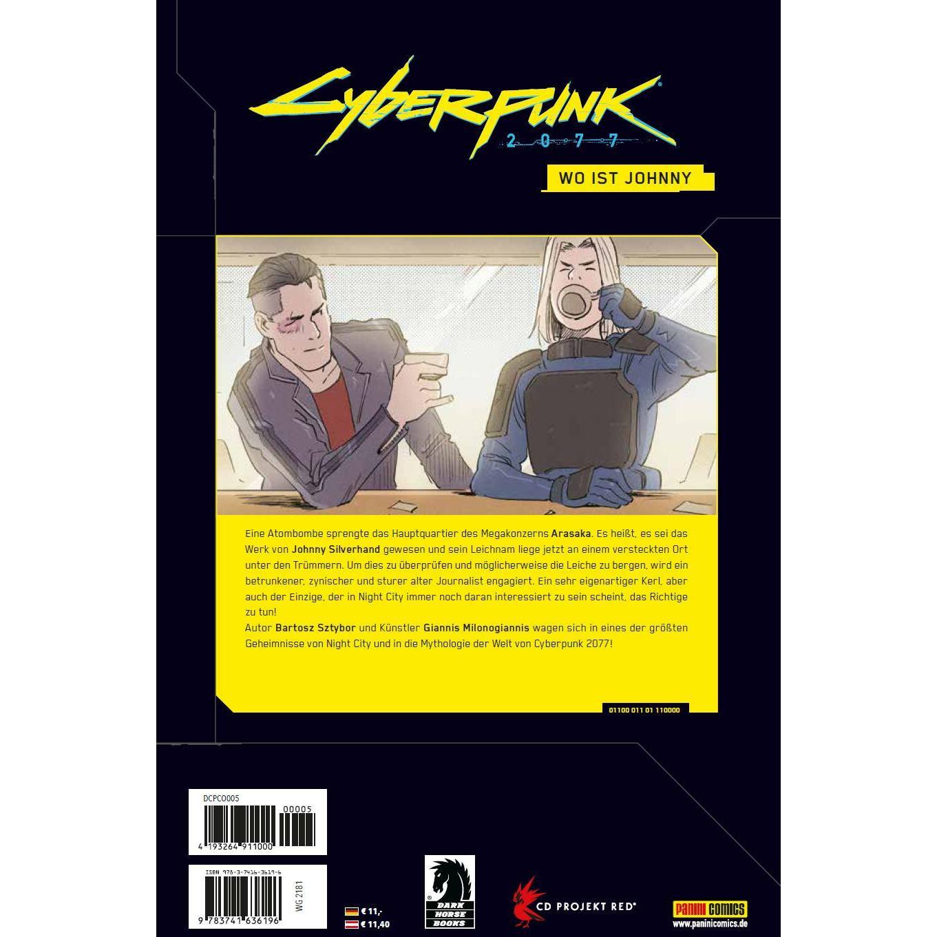 Thumbnail - Cyberpunk 2077: Wo ist Johnny, Belletristik von Andreas Kasprzak, Giannis Milonogiannis, Bartosz Sztybor