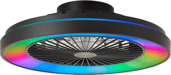 Productafbeelding Brilliant Plafonnier Mazzaro 48,5cm met ventilator noir (4700 lm)