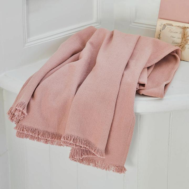 Immagine prodotto Loberon Plaid Herepian rosa (170 x 130 cm)