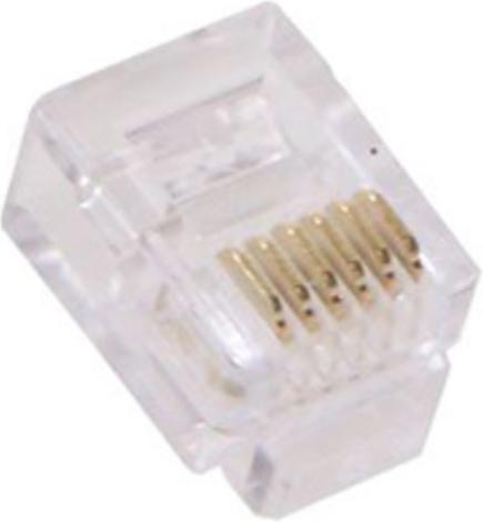 Image du produit Dönges Connecteur modulaire, RJ12 6(6), transparent, 100 pièces