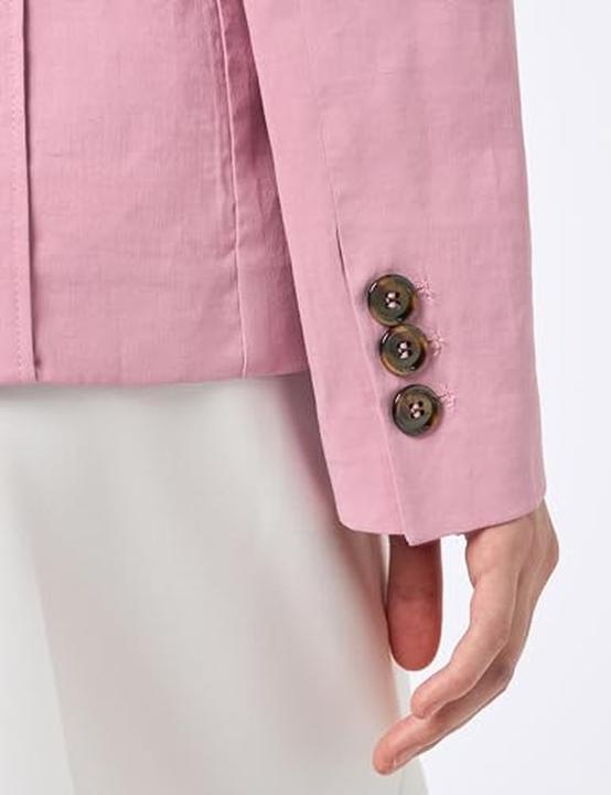 Actual product image Pinko Ghera Linen Jacket with Stretch and Pearl-Look Button (50)