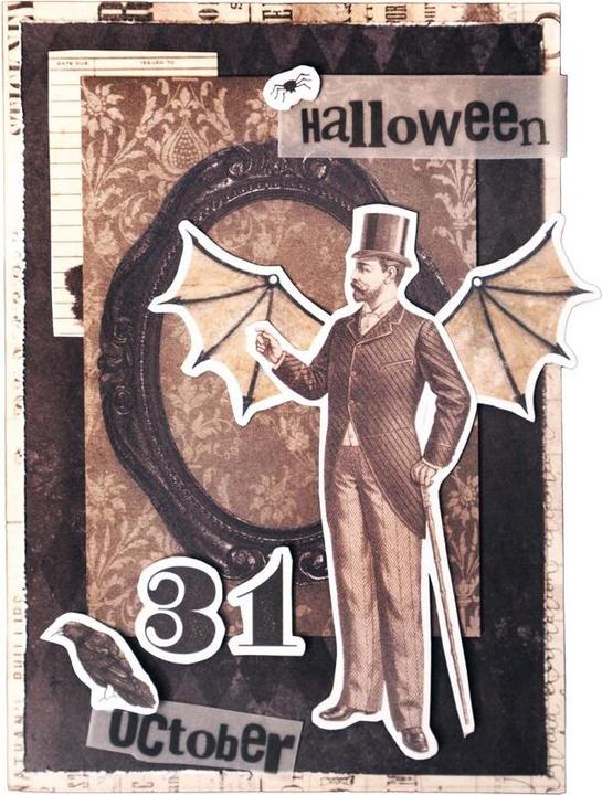 Actual product image art by marlene Mixed Paper Pad "All Vintage Hallows" 42 Sheets Essentials (A5)