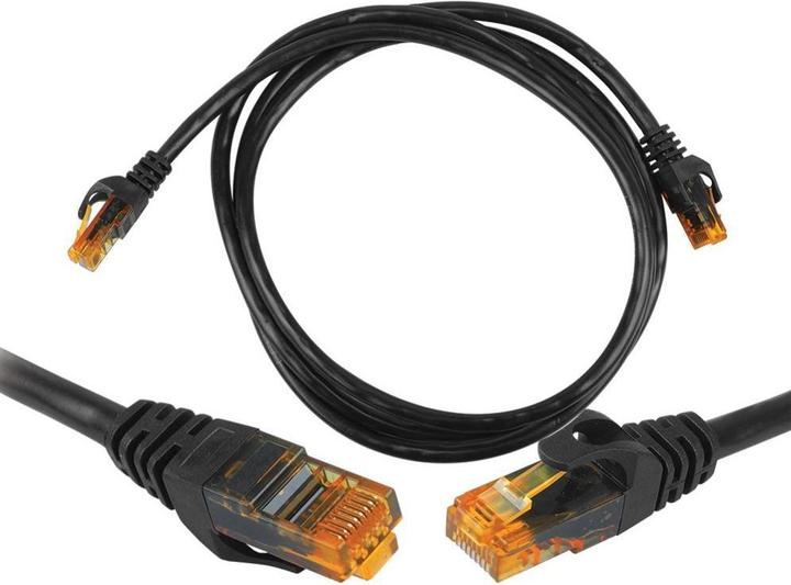 Actual product image Lasmex 8P8C CAT6e UTP Connection network Cable (patchcord) 1m black (UTP, CAT6, 1 m)