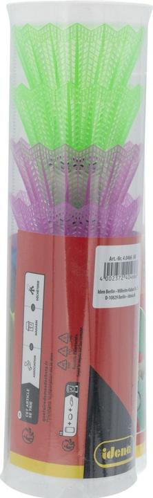 Actual product image Idena Shuttlecocks assorted colours set of 6
