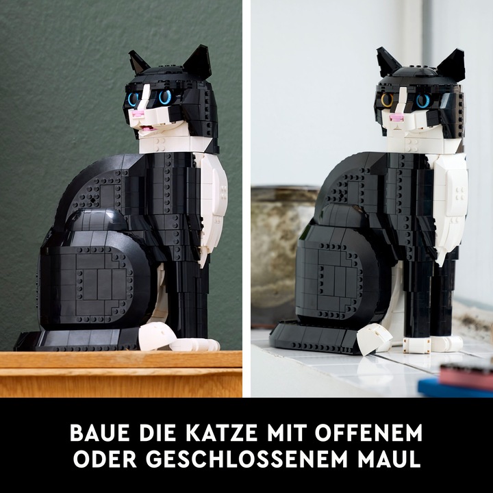 Produktbild LEGO Schwarz-weisse Katze (21349, LEGO Ideas, LEGO Seltene Sets)