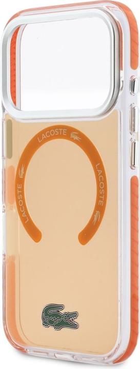 Immagine prodotto Lacoste Shockproof Transparent Frosted MagSafe Case for iPhone 17 Pro orange (Apple iPhone 17 Pro)