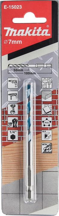Actual product image Makita E-15023 Multi drill 1/4 7x100mm (7 millimetres)