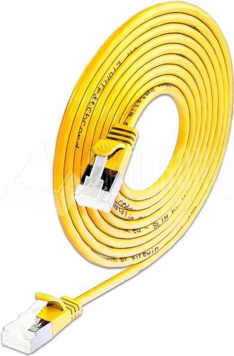 Produktbild Wirewin Slim Patchkabel: U/FTP, 50cm, gelb (U/FTP, CAT6a, 0.50 m)