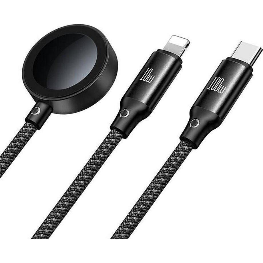 Thumbnail - Mcdodo 3 in1 Set USB-C auf Typ-C & Lightning + Wireless Ladegerät für Apple Watch (1.20 m, USB 3.2 Gen 1), USB Kabel