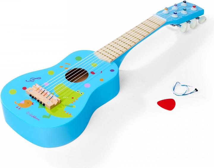 Actual product image Eichhorn Music wooden guitar (German, French, English, Italian)