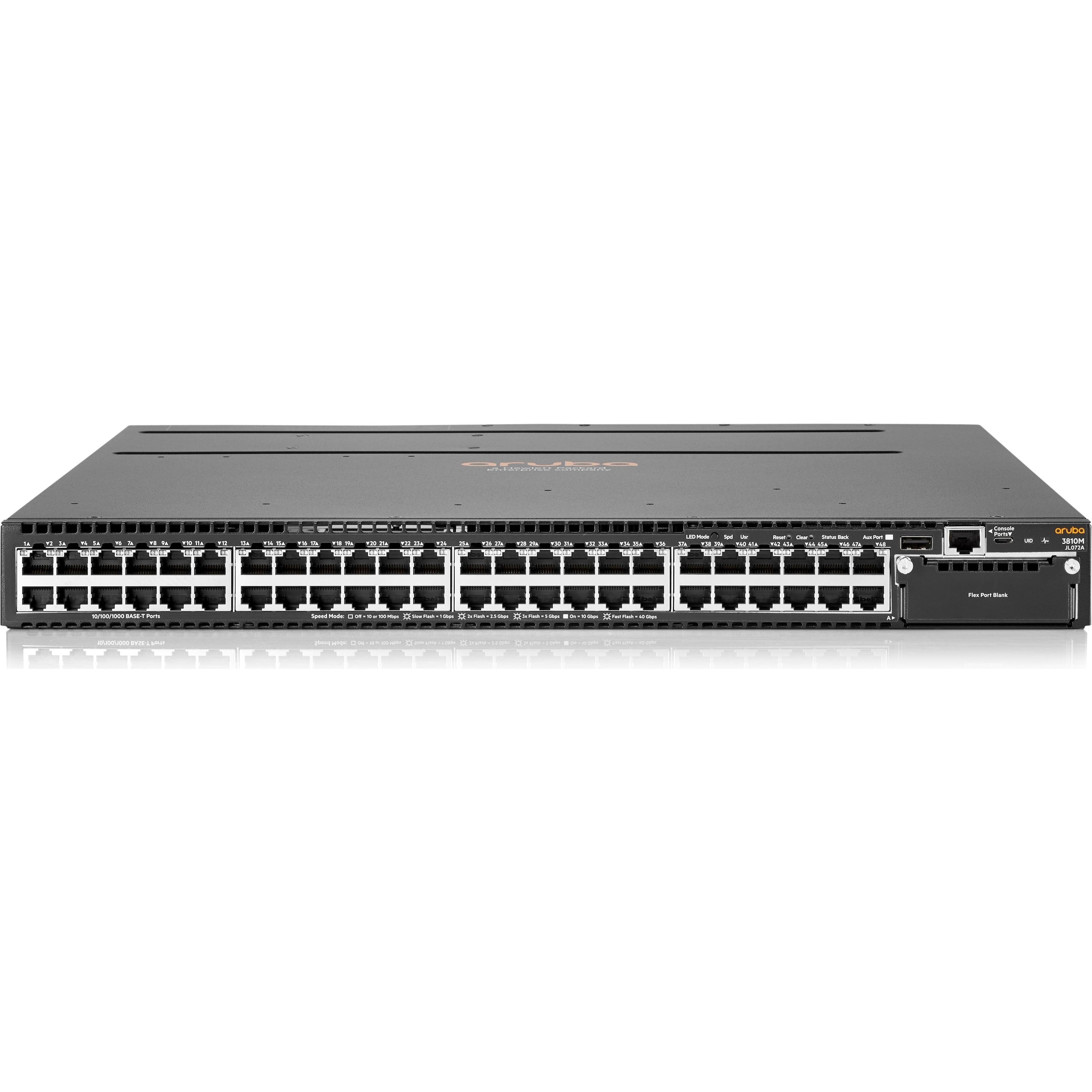 HPE Hp 3810m-48g (48 Ports), Netzwerk Switch, Schwarz