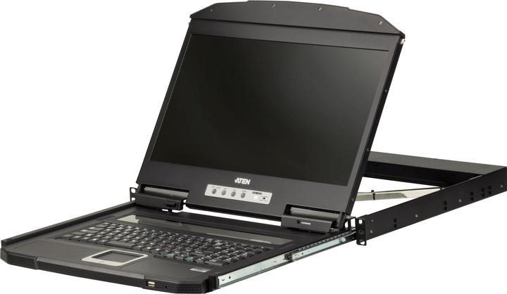 Actual product image Aten LCD Console 1U Short Depth USB HDMI Single Ra KVM Console The CL3700 is a Rail KVM with short