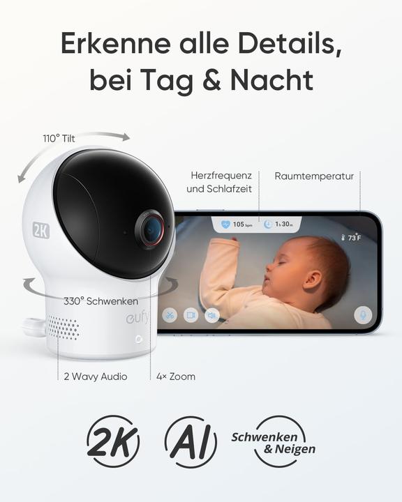 Produktbild eufy SMART SOCK S340 (Babyphone mit Kamera)