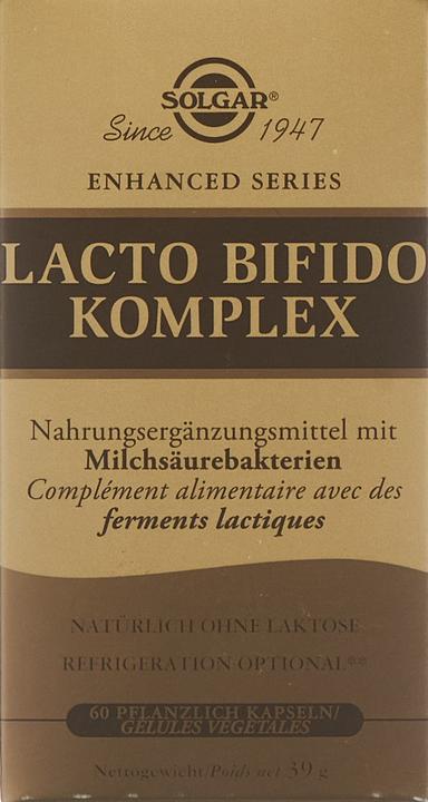 Actual product image Solgar Lacto Bifido Complex (new) Caps (60 Piece, Capsules, 108 g)