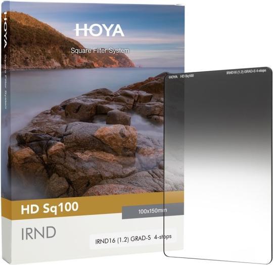Actual product image Hoya HD Sq100 IRND16 Graufverlauffilter 100x150mm (15000 mm, Neutral density filter, 16 mm)