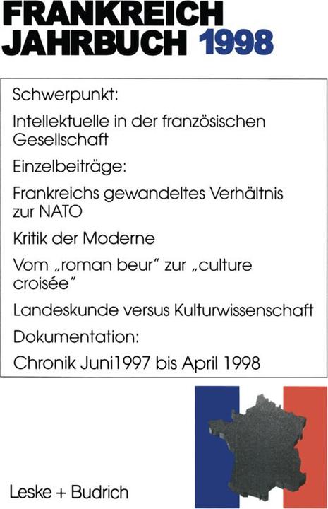Produktbild Frankreich-Jahrbuch 1998 (Deutsch, 1998)