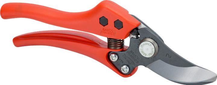 Actual product image Bahco 20 mm bypass pruning shears with composite handle and angled head, 200 mm