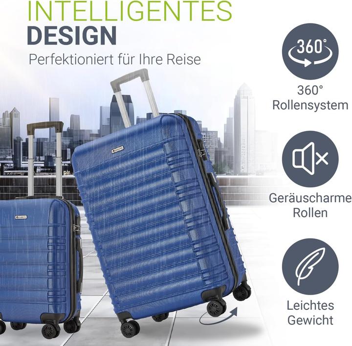 Image du produit Juskys Set de valises rigides Rome (34 l)