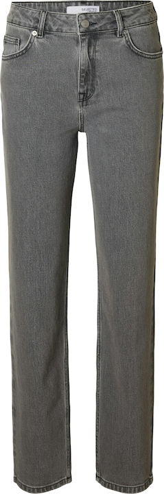 Selected Femme Graue Straight Fit Jeans