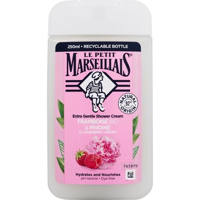 Le Petit Marseillais, Gel doccia, Crema doccia extra delicata al lampone e alla peonia bio - idratante e (250 ml)