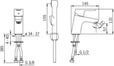 Produktbild Hansa world of office WT-EH-Einlochbatterie HANSAPRIMO DN 15 m Handbr vc (49462203)