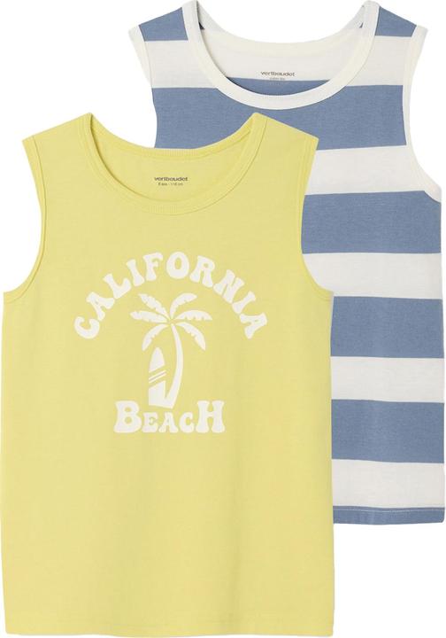Produktbild Vertbaudet 2er-Pack Jungen Trägershirts mit Recycling-Baumwolle (128)