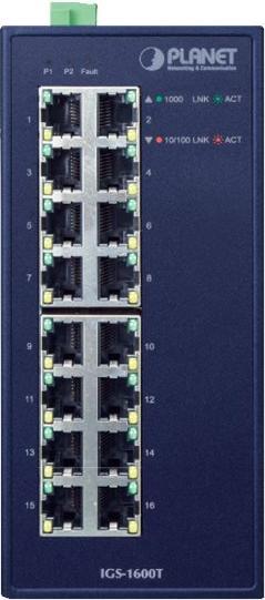 Immagine prodotto Planet Interruttore industriale a 16 porte 10/100/1000T (16 porte)