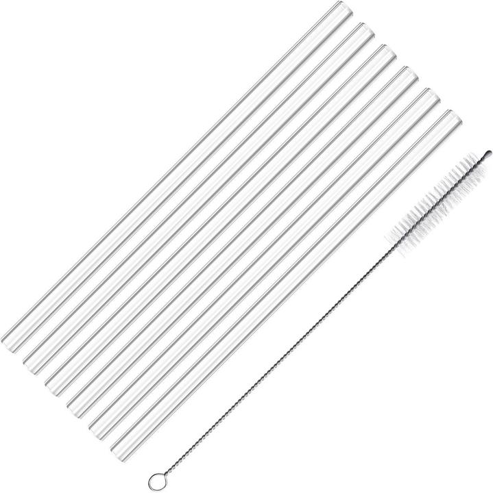 Westmark 6 Trinkhalme Glas + Reinigungsbürstchen, ø 8 x 200 mm (6 x)